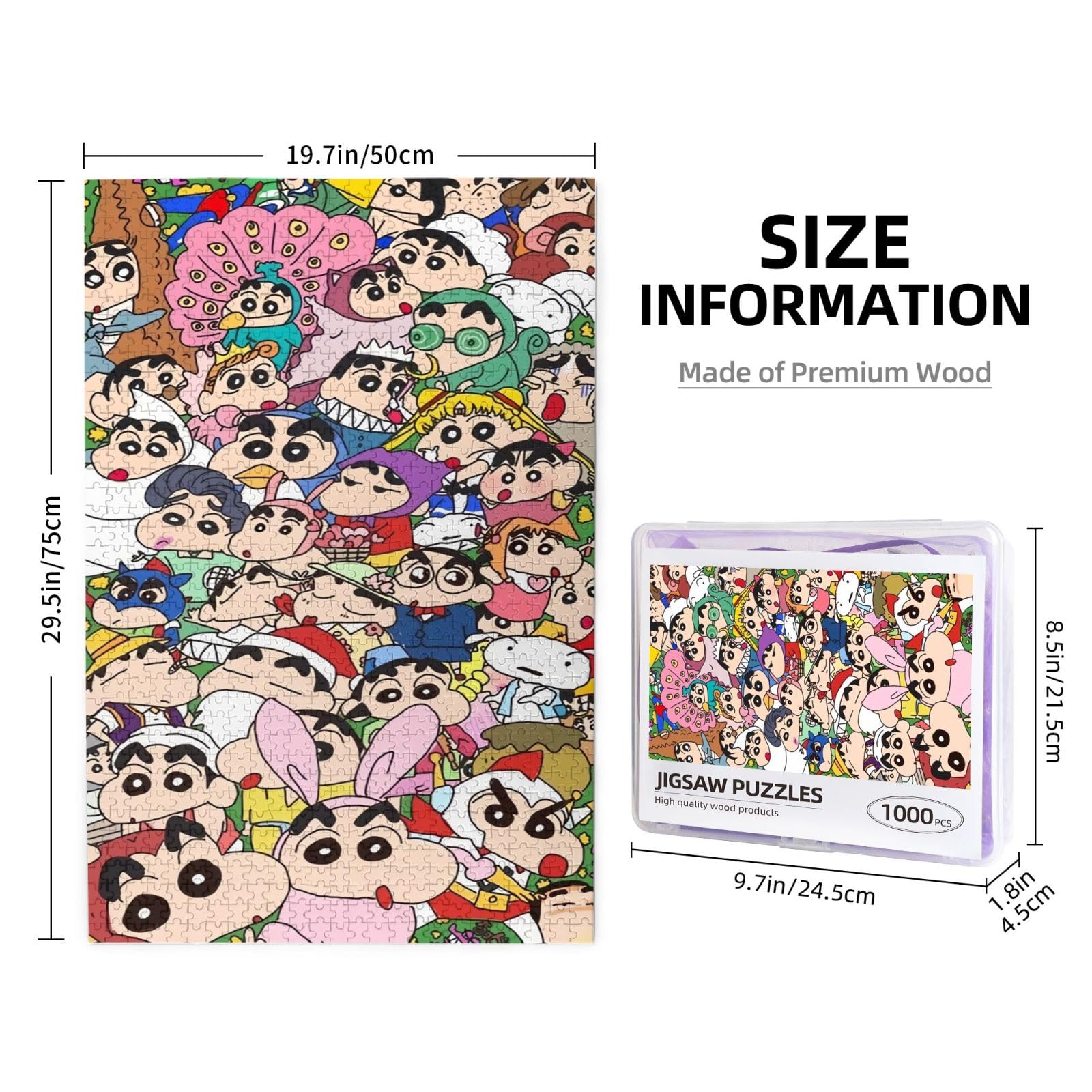 Amazon.co.jp: Puzzle 1000 Piece Crayon Shin-chan Jigsaw Puzzle